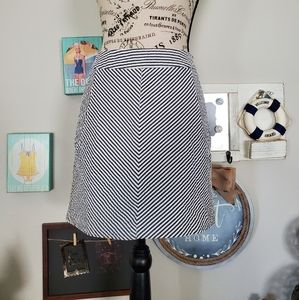Sandro Blue/White Seersucker Mini Skirt SZ 2